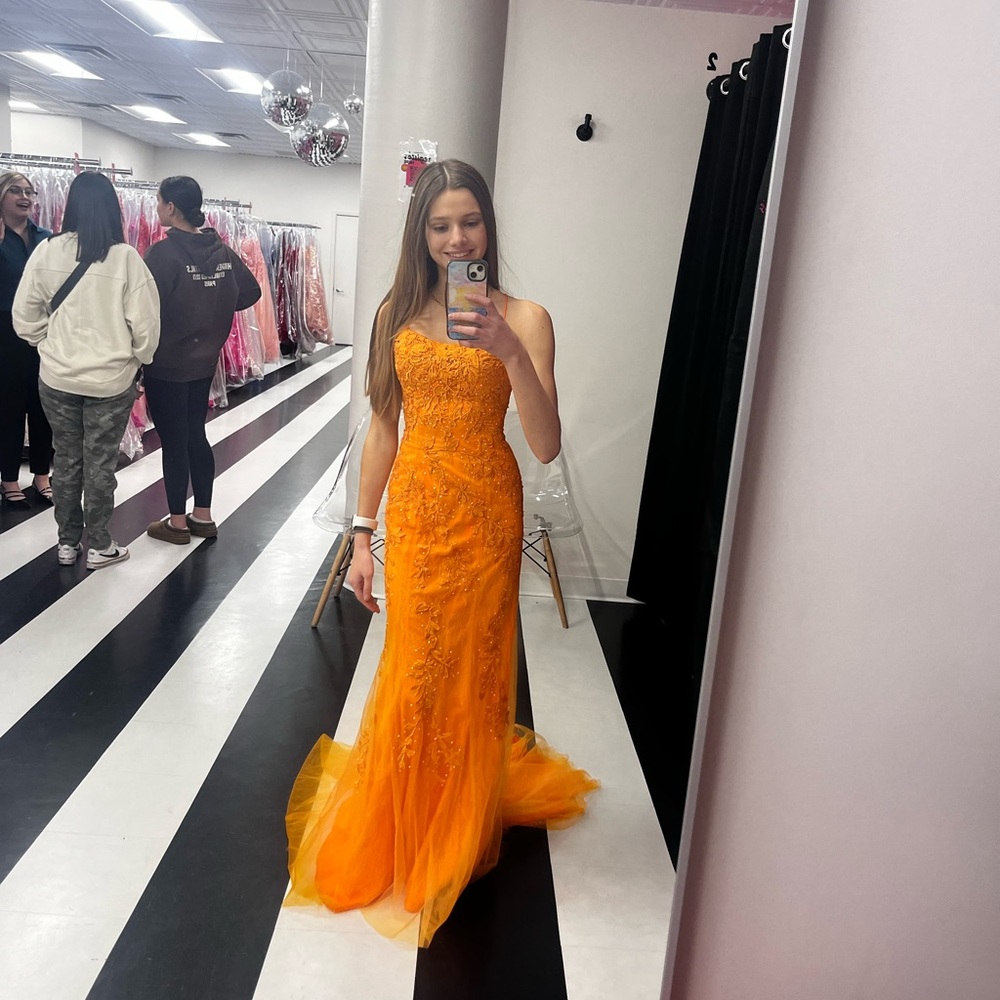 Orange Prom Dress - Picture 5 of 8